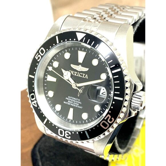 Invicta Men's Watch 30091 Pro Diver Automatic Silver Stainless Steel Black Dial - Picture 1 of 14